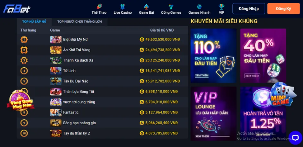 Chương trình VIP độc quyền của 3king01